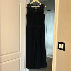 La Reyna Black Lace Pantsuit